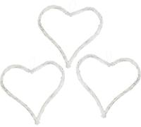 Coeurs décoratifs blancs Shabby Chic à suspendre 10cm Set de 12 pièces
