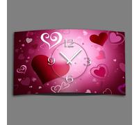 Coeurs Love Horloge murale design moderne horloge murale silencieuse sans tic-tac dixtime 3DS-0105
