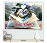 Coeurs ludiques (Calendrier mural haut de gamme 2027 DIN A2 vertical), CALVENDO calendrier mensuel: Un livre annuel des pages de coeur colorées.