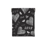 Coeurs manuscrits Mots Amour, Sac de Rangement pour Femmes, Portefeuille supérieur à Presser, Petit Porte-Monnaie, Pochette de Changement