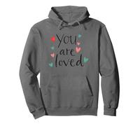 Coeurs mignons dessinés à la main avec inscription You Are Loved Sweat à Capuche