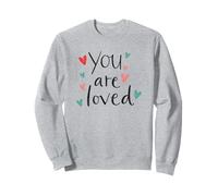 Coeurs mignons dessinés à la main avec inscription You Are Loved Sweatshirt