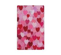 Coeurs roses et rouges Art abstrait simple à bascule Plaque murale vierge Couvercle décoratif 1 gang pour cuisine salle de bain Taille 11,4 x 7 cm