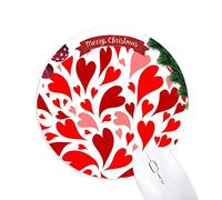 coeurs roses valentine aime rouge tapis de souris en caoutchouc de sapin de noël
