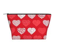 Coeurs Rouges et Blancs et Amour, Trousse de Toilette Trousse de Maquillage Sac à cosmétiques Trousse de Toilette de Voyage Portable