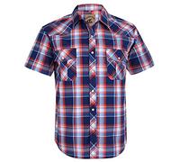 Coevals Club Chemise Hommes Manches Courtes Décontractée Western Cowboy Pearl Snap Short Sleeve Casual Two Pockets Button Up Shirts Regular Fit