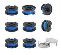 COEWUR 8 Pièces Bobines Rechange pour Coupe Herbes pour Ryobi One +18v 24v 40v Coupe Bordures Ø 1.6mm Bobine Rechange avec 2 Capuchons AC14RL3A Bobine Fil Coupe Bordure
