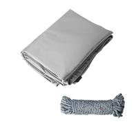 COEWUR Bâche de Protection avec Oeillet et 10m Ficelle Bâche Multifonctions pour Camion Meubles Auvent Imperméable Résistant à la Déchirure 420 g/m² (Gris, 2 x 2 m)