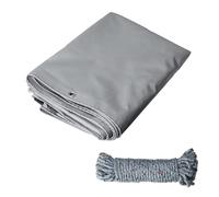 COEWUR Bâche de Protection avec Oeillet et 10m Ficelle Bâche Multifonctions pour Camion Meubles Auvent Imperméable Résistant à la Déchirure 420 g/m² (Gris, 2 x 3 m)
