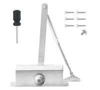 COEWUR Ferme-Porte Hydraulique Réglable Positionnement à 90° Fermeture Porte Automatique pour Commercial et Résidentiel Porte de 40-60 kg Ancho 1100 mm (Moyen, Argent)