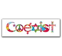 Coexist Autocollant en vinyle imperméable pour pare-chocs de voiture, fenêtre, mur 25,4 x 7,6 cm