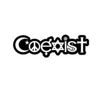 Coexist Car Sticker Decal Awareness Hippie Harmony Peace Love Respect Laptop