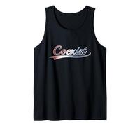 Coexist Patriotic Red White Blue Distressed Design Débardeur