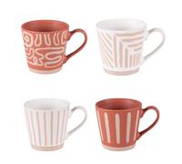 Table Passion – Coffret de 4 tasses – Diwali 18 cl – Grès 7,8 cm – Multicolore