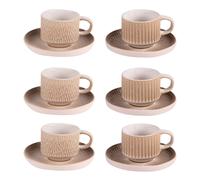 Table Passion Coffret 6 tasses à café Miyaki avec sous tasses 9 cl