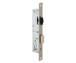 COF 8/46 S/GSerrure monopoint à larder profil étroit pêne dormant à rouleau série 8 largeur 46 mm METALUX F108460000