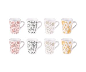 COF 8 TASSES 10 ALEHIA grès 8.9 cm table passion 8.9x5.8 cm