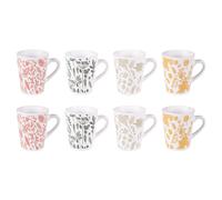 COF 8 TASSES 10 ALEHIA grès 8.9 cm table passion 8.9x5.8 cm