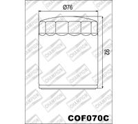 COF070C Filtre à Huile CHAMPION Harley Davidson Fxrt Sport Glide 1340 1989