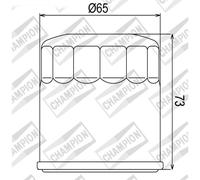 COF203 Filtre À Huile Champion Polaris ATV 325 Hawkeye 2X4, 4X4 325 2015