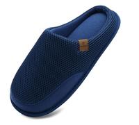 COFACE Chaussons Homme Hiver Chaud en Mousse à Mémoire Pantoufles | En Feutre Pour Intérieur/Extérieur de Forme Chaussures En avec Semelle Antidérapante en Caoutchouc Taille 40-49