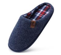COFACE Chaussons Homme Hiver Chaud en Mousse à Mémoire Pantoufles | En Feutre Pour Intérieur/Extérieur de Forme Chaussures En avec Semelle Antidérapante en Caoutchouc Taille 40-49