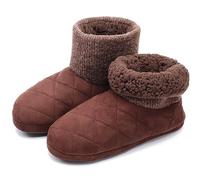 COFACE Homme Haute Qualité Niche Chaussons d'hiver Chaud Anti-dérapant Pantoufles d'intérieur Homme Chaussons Bottes