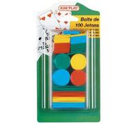 Cofalu Jetons de jeu Kimplay – Boîte 100 jetons assortis
