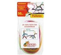 COFALU KIM'PLAY - SCOUBIDOUS - 50 BRINS DE COULEURS À PAILLETTES + NOTICES G