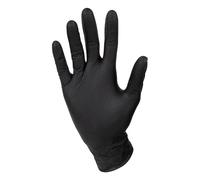 Cofan Boîte de 100 gants en nitrile texturés diamantés | Taille : S, M, L, et XL | Couleur : noir | Utilisation : usines, industries, agriculture, etc. (noir, taille S)