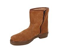 Cofan Bote en Cuir | Avec Fermeture Éclair | Modèle Carona | Pointure 44 | Couleur Marron | Semelle en Caoutchouc