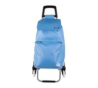Cofan Chariot de courses pliable avec 6 roues | Monte escaliers | Sac de 42 litres | Poche pour les produits congelés | Matériau : fer | Couleur : bleu