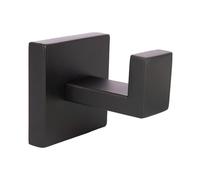 Cofan Cintre noir mat à visser au mur | Design carré minimaliste | Matériau : acier inoxydable | Kit de fixation inclus | Dimensions : 5,5 x 6 x 5,5 cm