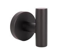 Cofan Cintre noir mat à visser au mur | Design rond élégant | Matériau : acier inoxydable | Kit de fixation inclus | Dimensions : 5 x 5 x 6 cm