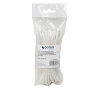 Cofan Corde renforcée pour étendoirs à Linge muraux | Corde pour étendoir fabriquée en Polyester | Écheveau de 5 mm x 5 mètres | Couleur : Blanc
