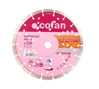 Cofan Disque de coupe segmenté ventilé 230 x 22,2 mm pour construction, coupe à sec pour brique et béton, disque de coupe universel, segment 10 mm