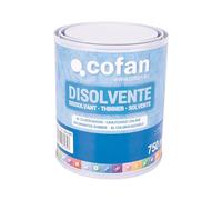 Cofan Dissolvant caoutchouc chloré | Diluant pour résines acryliques thermoplastiques | Haute compatibilité et facilité d'application | N'affecte pas le brillant | Contenance : 750 ml