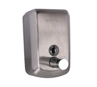 Cofan Distributeur de savon en acier inoxydable 304 | Capacité : 500 ml ou 1 litre | Dimensions : 10 x 6 x 15,5 cm | Distributeur de savon avec fenêtre de visualisation (acier inoxydable, 500 ml)