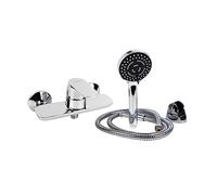 Cofan Ensemble de douche comprenant : Mitigeur de douche, support, flexible et poignée de douche à 5 fonctions