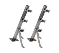 Cofan Étendoir Mural Fixe en Forme d'équerre en Deux pièces | Chaque pièce Comprend 3 poulies | Fabriqué en Acier Inoxydable AISI 304 | Dimensions : 36,5 x 9,5 cm