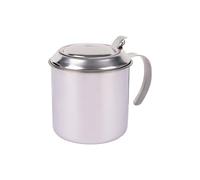 Cofan Graisse en acier inoxydable | Filtre amovible | Récipient avec passoire pour conserver l'huile | icône viande ou poisson | Capacité : 0,75 l | Dimensions : 10 x 12 cm (viande, 10 x 12 cm)