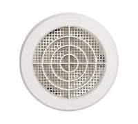 Cofan Grille de Ventilation pour Encastrer à Tuyau avec clip | Fabriquée en ABS Blanc | Diamètre de 10-11 cm