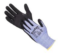 Cofan HPPE Gants anti-coupure Nitrile Sandy Coating, adhérence sèche et humide, conformes à la norme EN 388:2016, niveau F, calibre 13, taille 6 à 11 (1, taille 8)