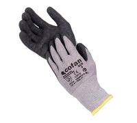 Cofan HPPE Lot de 12 paires de gants anti-coupures avec latex rugueux, adhérence sèche et humide, taille 13 Taille 6 à 10, conformes à la norme EN 388:2016 (12, taille 10)