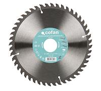 Cofan Lame de scie à onglet | Disque de coupe avec des pointes pour bois | 48 dents | Incrustations de métal dur | Dimensions : 200 x 30 mm | Épaisseur du disque : 3,2 mm