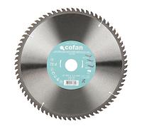 Cofan Lame de scie à onglet | Disque de coupe avec des pointes pour bois | 80 dents | Incrustations de métal dur | Dimensions : 350 x 30 mm | Épaisseur du disque : 3,5 mm
