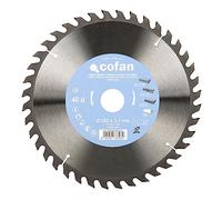 Cofan Lame de scie à onglet | Disque de coupe pour bois | 40 dents | Convient pour les bois lamellés-collés, bois durs et plastiques | Dimensions : 250 x 30 mm | Épaisseur du disque : 3,2 mm