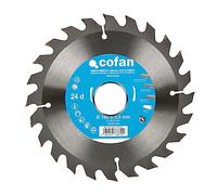 Cofan Lame de scie circulaire | Disque de coupe pour bois | 24 dents | Convient pour les bois lamellés-collés, bois durs et plastiques | Dimensions : 160 x 30 mm