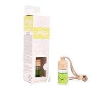 Cofan Lot de 12 désodorisants pour voiture parfum thé vert et citron vert, bouchon en bois diffuseur et cordon suspendu, essence d'agrumes et rafraîchissante (unités, citron vert)