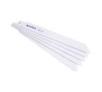 Cofan Lot de 5 lames de scie sabre bimétalliques pour métal, bois et plastique renforcé, 130 x 10-14 mm, lames universelles coupées en tôles épaisses, profils massifs et tubes, denture trisée